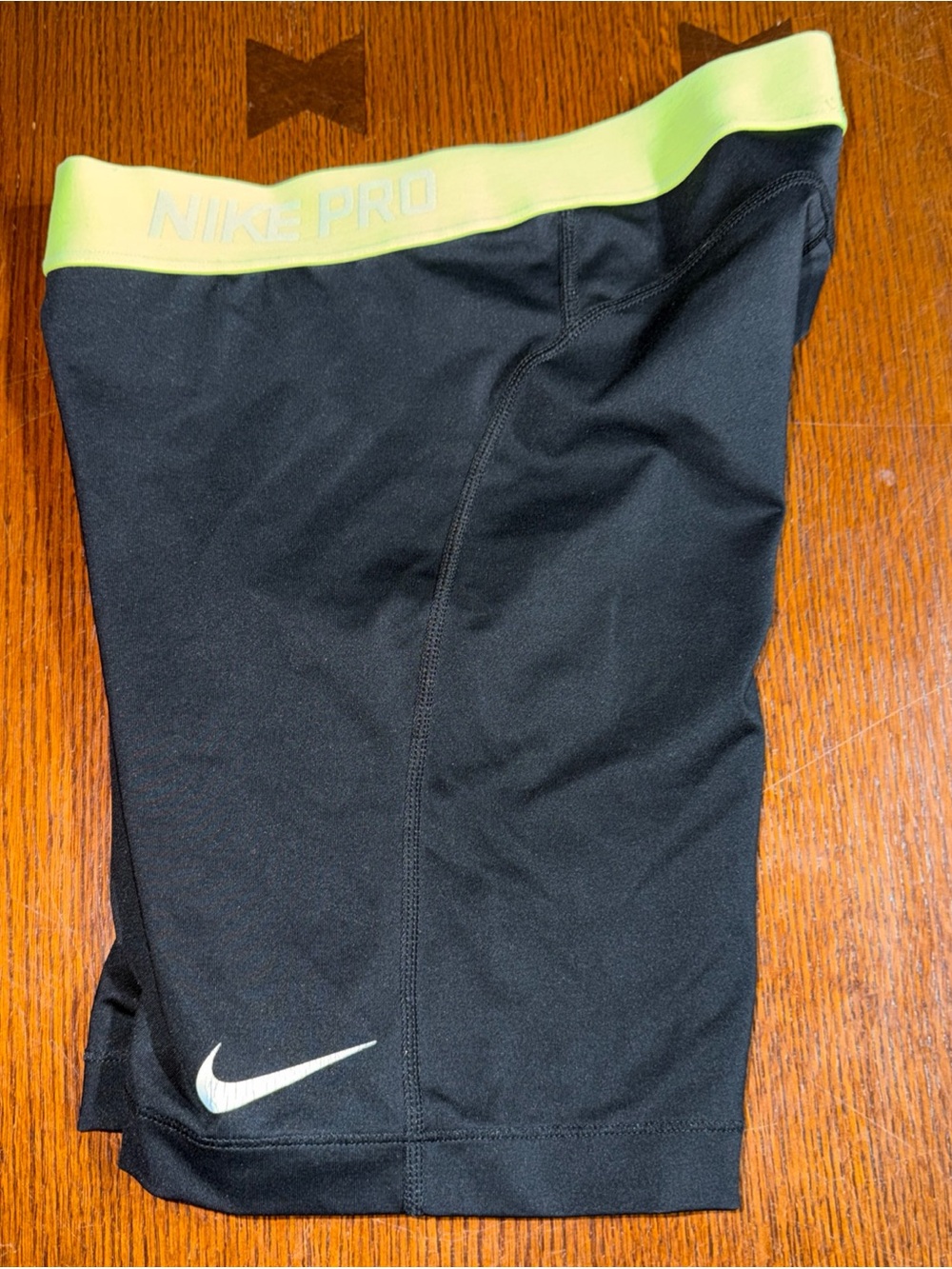 Nike PRO Women’s Size S  Compression Shorts with Neon Waistband